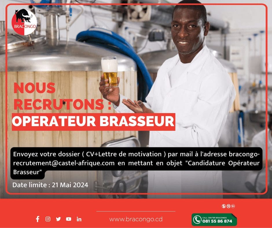 Recrutement d’un opérateur brasseur