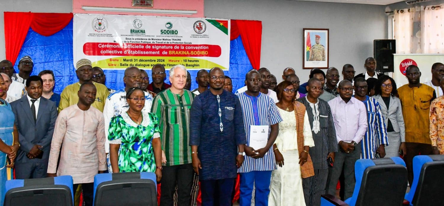 Signature de la convention collective d’établissement de BRAKINA-SODIBO